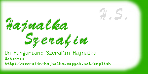 hajnalka szerafin business card